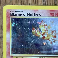 Blaine’s Moltres 1/132 2000 Gym Heroes Holo Pokemon Card Vintage WotC English - Image 5