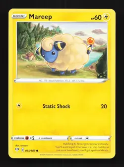 Mareep 055/189 LP Darkness Ablaze English Pokemon Card TCG - Image 1