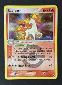 Pokemon Card - Rapidash EX FireRed & LeafGreen 13/112 REVERSE Holo Rare - Image 1