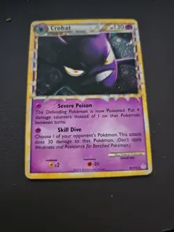 Pokemon TCG Crobat Prime Unleashed Holo Card 84/95 Rare Prime - Image 1