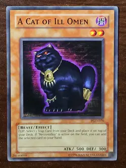 X 1 A Cat of Ill Omen PGD-070 Pharaonic Guardian Unlimited Yu-Gi-Oh Card - Image 1