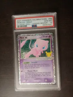 PSA 10 - Pokemon Mew EX 25th Anniversary Celebration TCG Card 88/92 NEW CERT - Image 1