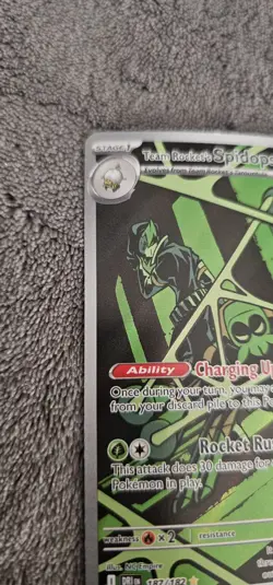 Pokemon TCG Team Rockets Spidops Card 187/182 Destined Rivals - Image 2
