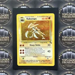 Pokemon Kabutops 60 HP Holo Rare Fossil 9/62 English 1999 Card Stock - Image 1
