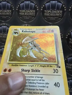 Pokemon Kabutops 60 HP Holo Rare Fossil 9/62 English 1999 Card Stock - Image 3