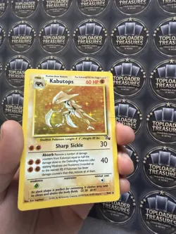 Pokemon Kabutops 60 HP Holo Rare Fossil 9/62 English 1999 Card Stock - Image 5