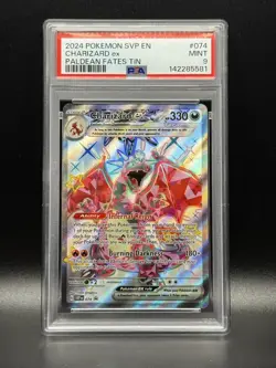 PSA 9 MINT Charizard EX SVP 074 Full Art Promo Pokemon Card - Image 1