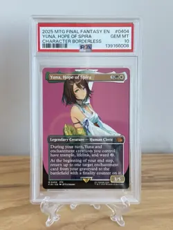 Yuna, Hope Of Spira #0404 MTG Final Fantasy Character Borderless ~ PSA 10 ~ - Image 1