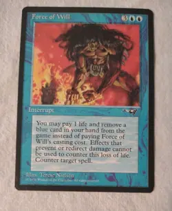 Magic The Gathering MTG Force of Will Alliances Blue - Image 1