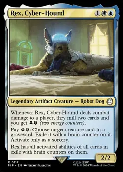 x1 Rex, Cyber-Hound - Foil R MTG Universes Beyond: Fallout M/NM, English - Image 1
