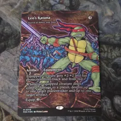 Leo's Katana - Sword of Sinew and Steel (Borderless) TMNT FOIL - Image 1