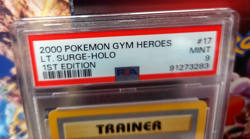 2000 Pokemon Gym Heroes L.T. Surge Holo 1st Edition #17 PSA 9 Mint - Image 2