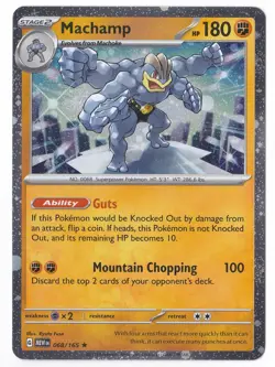 Pokemon Machamp Scarlet & Violet 068/165 Promo Rare Cosmos Holo - NM - Image 1