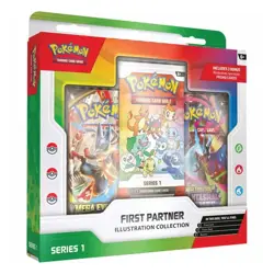 Pokemon TCG First Partner Illustration Collection Series 1 – Lot of 5 Packs Seal - Image 1