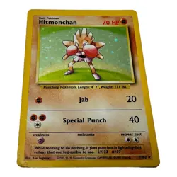 Pokemon TCG Hitmonchan Base Set 7/102 Holo Unlimited Holo Rare - Image 2
