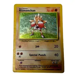 Pokemon TCG Hitmonchan Base Set 7/102 Holo Unlimited Holo Rare - Image 3