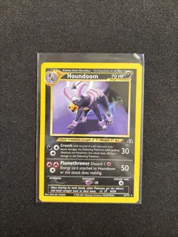 Pokemon TCG Houndoom Neo Discovery Card 23/75 Regular Rare, LP Condition - Image 1