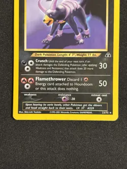 Pokemon TCG Houndoom Neo Discovery Card 23/75 Regular Rare, LP Condition - Image 4
