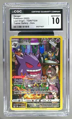 4027 Gengar 2022 Pokemon Sword & Shield Lost Origin #TG06 Trainer Gallery CGC 10 - Image 1