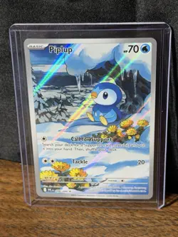 Piplup 098/094 Illustration Rare - Phantasmal Flames -Pokemon TCG-NM IR Full Art - Image 1