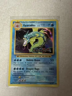 2016 POKEMON XY EVOLUTIONS PRE-RELEASE EXCLUSIVE PROMO #34/108 GYARADOS HOLO - Image 1