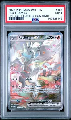 Pokemon White Flare Reshiram Ex #166 Special Illustration Rare PSA 9 - Image 1