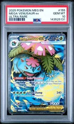 Pokemon Mega Evolutions Mega Venusaur Ex Ultra Rare #155 PSA 10 - Image 1