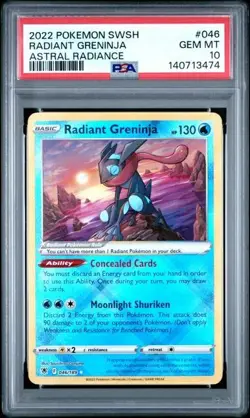 PSA 10 Gem Mint Pokemon Astral Radiance Radiant Greninja #46 Holo - Image 1