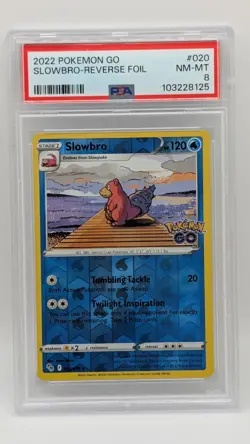 2022 Pokemon GO Slowbro Reverse Foil #020/078 PSA 8 NM-MT! - Image 1