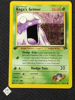 Koga's Grimer 78/132 - Gym Challenge 1st Edition Pokemon TCG NM - Image 1