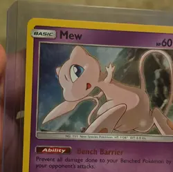 Pokemon TCG Mew SM215 Sun & Moon Black Star Promo Cosmos Holo - Image 2