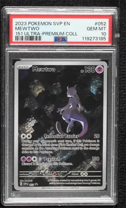 Mewtwo Pokemon Scarlet & Violet Black Star Promo PSA 10 GEM MT - Image 1
