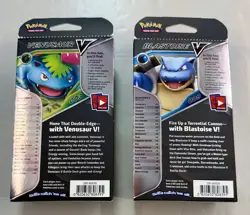 Pokemon 2021 Venusaur & Blastoise TCG V Battle Deck Box Sealed (1 of each) New - Image 2