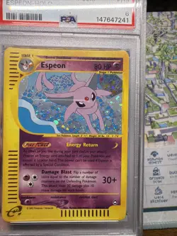 Pokemon TCG 2003 Aquapolis H9/H32 Espeon Holo PSA 6 - Image 4