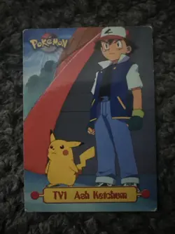 1999 Topps Pokemon TV Animation #TV1 Ash Ketchum - Image 1