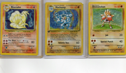 NINETALES MACHAMP 1st Edition HITMONCHAN POKEMON Base HOLO RARE FOIL 7/102 8 12 - Image 1