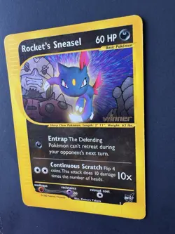 Pokemon - Rockets Sneasel - Winner Stamped - Best Of Game Promo #5 Vintage 2002 - Image 3