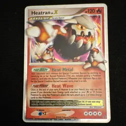 Pokemon Heatran LV.X DP31 Level Up Fire Type 120 HP English 2008 - Image 1