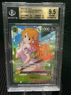 BGS 9.5 Gem Mint Nami ST29-008 Alt Art Promo One Piece Egghead English - Image 1