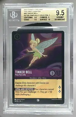 Tinker Bell 2023 Disney Lorcana First Chapter #58 Cold Foil BGS 9.5 - Image 1