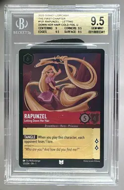 Rapunzel 2023 Disney Lorcana First Chapter #121 Cold Foil BGS 9.5 - Image 1