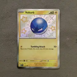 Pokemon TCG S&V Paldean Fates Voltorb Shiny Rare Holo Card 133/091 Baby Shiny NM - Image 1