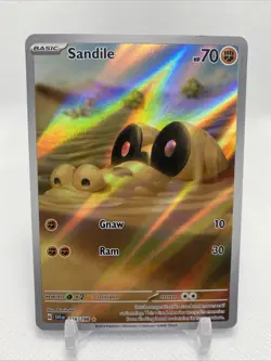 Sandile 216/198 Holo Illustration Rare Scarlet & Violet Base Set Pokemon Card - Image 1