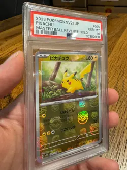 Pikachu Master Ball PSA 10 (025/165 Sv2a: Pokemon Card 151 Holo) - Japanese - Image 2