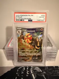 PSA 8 Pyroar 200/193 Illustration Rare Paldea Evolved Pokemon Card - Image 1