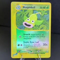 Weepinbell 065/147 Pokemon Card TCG Aquapolis 2002 Reverse Holo Uncommon - Image 1
