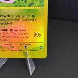 Weepinbell 065/147 Pokemon Card TCG Aquapolis 2002 Reverse Holo Uncommon - Image 5