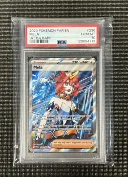 2023 PSA 10 Pokemon Paradox Rift Mela Full Art 236/182 card Gem Mint - Image 1