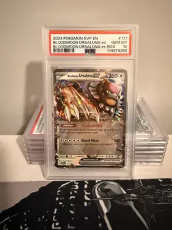 PSA 10 Bloodmoon Ursaluna ex SVP 177 Black Star Promo Pokemon Card - Image 1