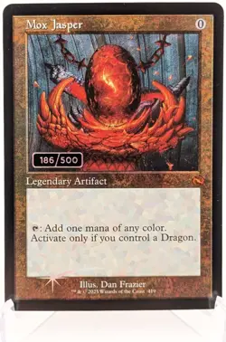 Mtg- Mox Jasper (Retro Frame) - Serialized Foil 186 - NM - Image 1